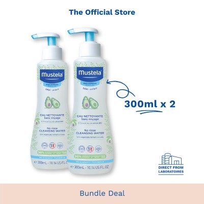 [Mustela Bundle Deal] No-Rinse Cleansing Water 300ml (exp 07/2025) [Diaper Change Care][Hygiene]